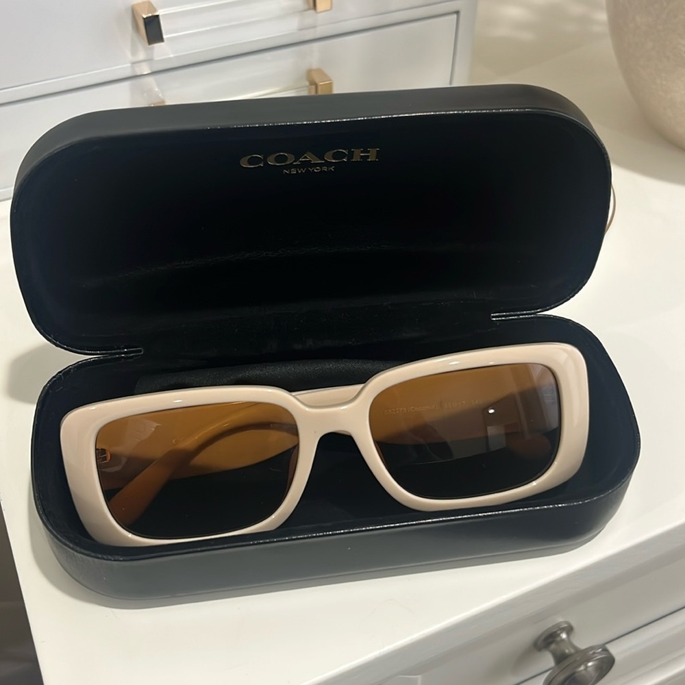 Coach Narrow Rectangle Sunglasses - image 1